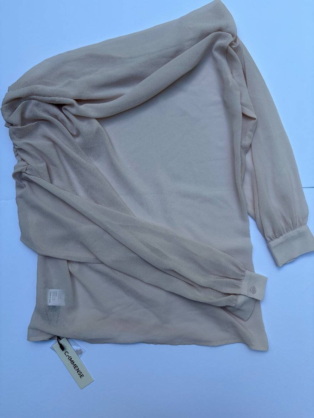 Mauve, One-Shoulder Blouse